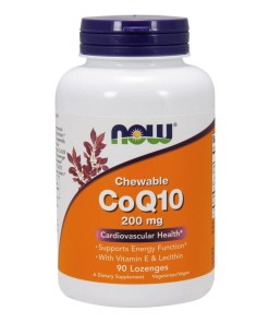 CoQ10 with Lecithin & Vitamin E, 200mg (Chewable) - 90 lozenges