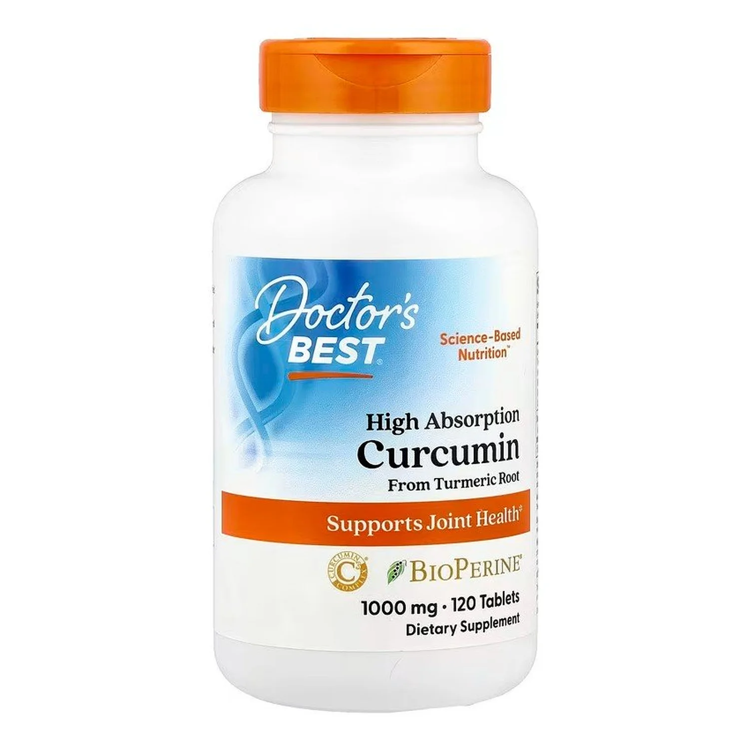 Doctor's Best High Absorption Curcumin From Turmeric Root with C3 Complex & BioPerine, 1000mg - 120 tablets
