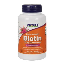 NOW Foods Biotin, 10mg Extra Strength - 120 vcaps
