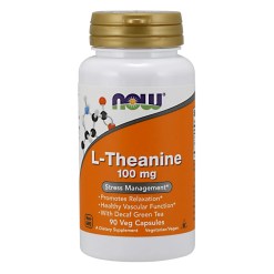 L-Theanine with Decaf Green Tea, 100mg - 90 vcaps