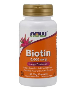 Biotin, 5000mcg - 60 vcaps