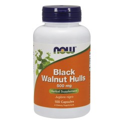 NOW Foods Black Walnut Hulls, 500mg - 100 caps