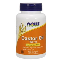 NOW Foods Castor Oil, 650mg - 120 softgels