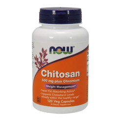 NOW Foods Chitosan, 500mg Plus Chromium - 120 vcaps