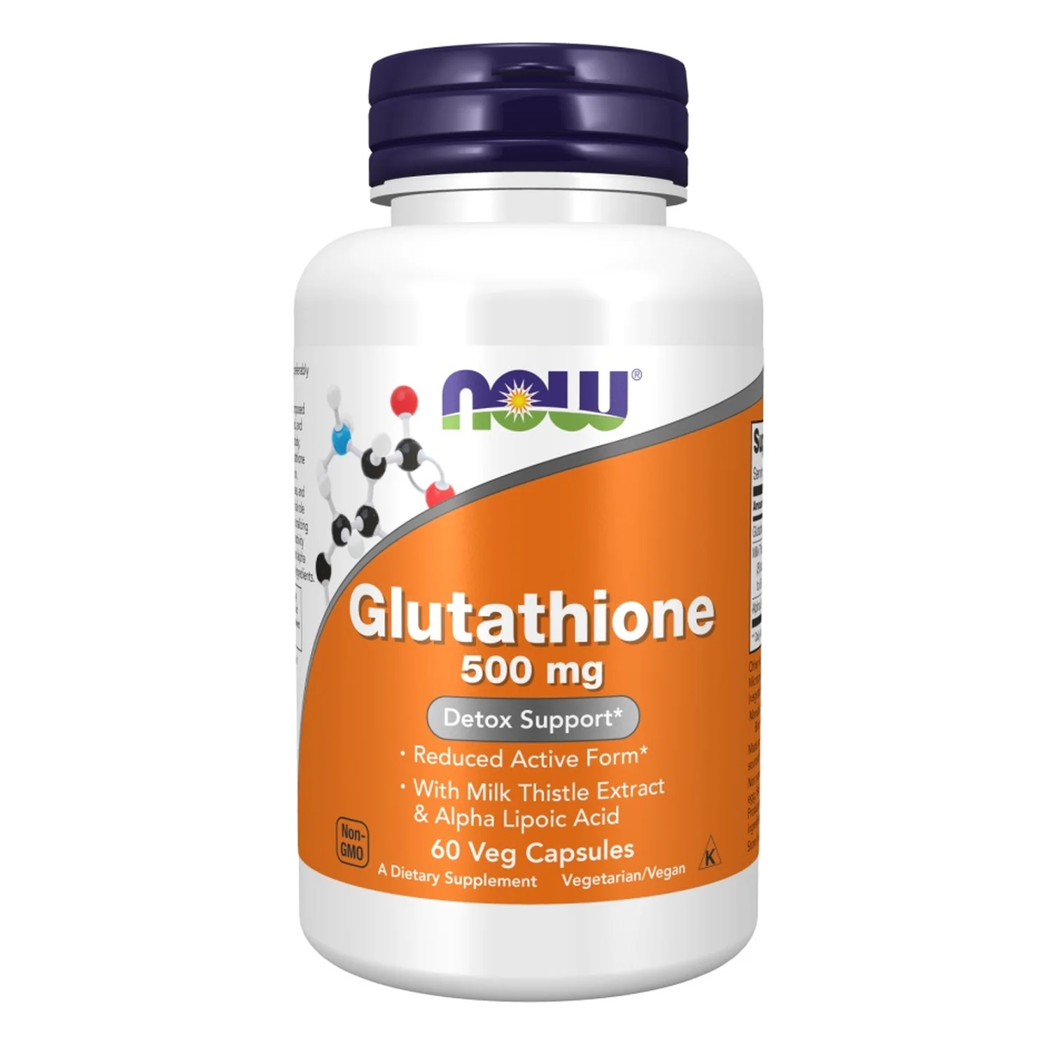 Glutathione with Milk Thistle Extract & Alpha Lipoic Acid, 500mg - 60 vcaps