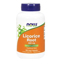 NOW Foods Licorice Root, 450mg - 100 vcaps
