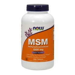 NOW Foods MSM Methylsulphonylmethane, 1500mg - 200 tablets