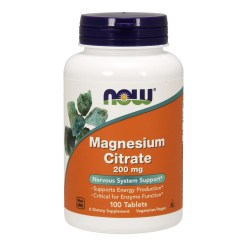 NOW Foods Magnesium Citrate, 200mg - 100 tablets