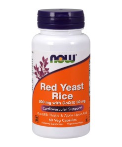 Red Yeast Rice with CoQ10, 600mg - 60 vcaps