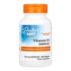 Vitamin D3, 5000 IU - 180 softgels