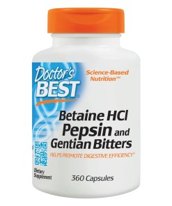 Betaine HCl Pepsin & Gentian Bitters - 360 caps