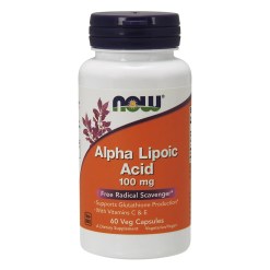 NOW Foods Alpha Lipoic Acid with Vitamins C & E, 100mg - 60 vcaps