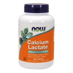 NOW Foods Calcium Lactate - 250 tablets