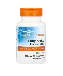 Fully Active Folate 400 with Quatrefolic, 400mcg - 90 vcaps