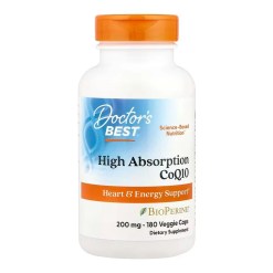 High Absorption CoQ10 with BioPerine, 200mg - 180 vcaps