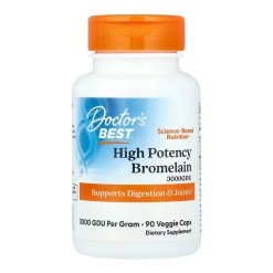 Doctor's Best High Potency Bromelain, 3000 GDU - 90 vcaps