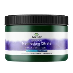 Swanson Magnesium Citrate, Powder 630mg - 244 grams