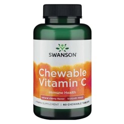 Swanson Chewable Vitamin C, Natural Cherry Flavour - 60 chewable tablets