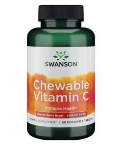 Chewable Vitamin C, Natural Cherry Flavour - 60 chewable tablets