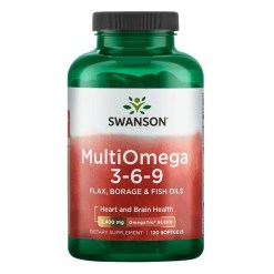 MultiOmega 3-6-9 - Flax & Borage & Fish Oils - 120 softgels