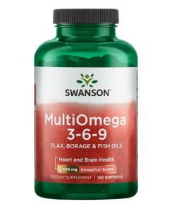 MultiOmega 3-6-9 - Flax & Borage & Fish Oils - 120 softgels