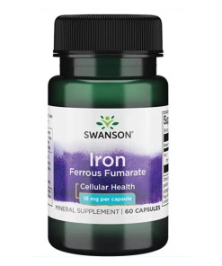 Iron (Ferrous Fumarate), 18mg - 60 caps