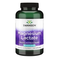 Swanson Magnesium Lactate, 84mg - 120 caps