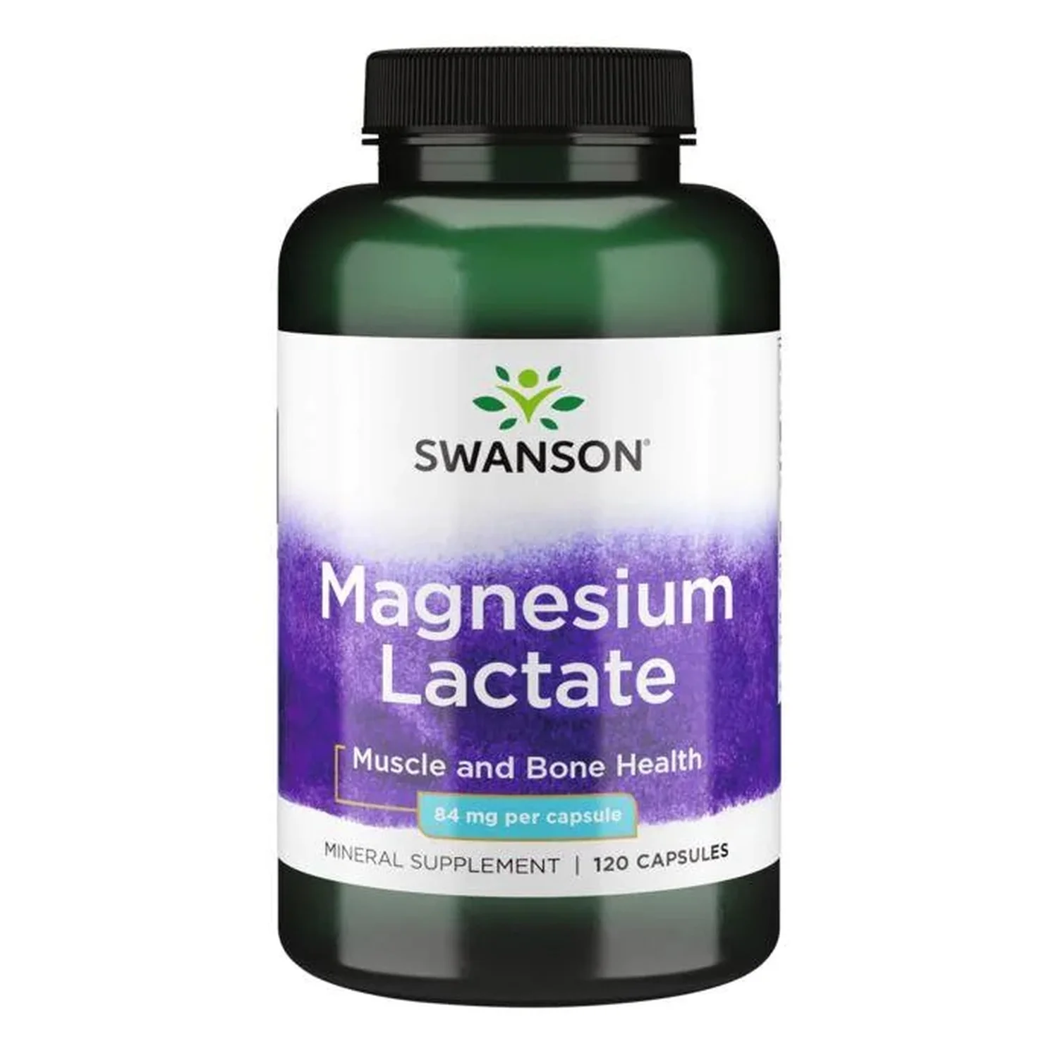 Swanson Magnesium Lactate, 84mg - 120 caps