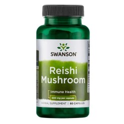 Swanson Reishi Mushroom, 600mg - 60 caps