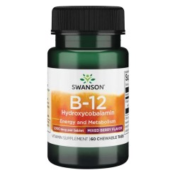 Swanson B-12 Hydroxycobalamin, 1000mcg - 60 chewable tablets