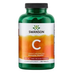 Swanson Vitamin C with Rose Hips Extract - Timed-Release, 1000mg - 250 tablets