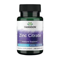 Swanson Zinc Citrate, 50mg - 60 caps