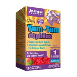 Jarrow Formulas Yum-Yum Dophilus, 1 Billion CFU (Raspberry) - 120 chewable tabs