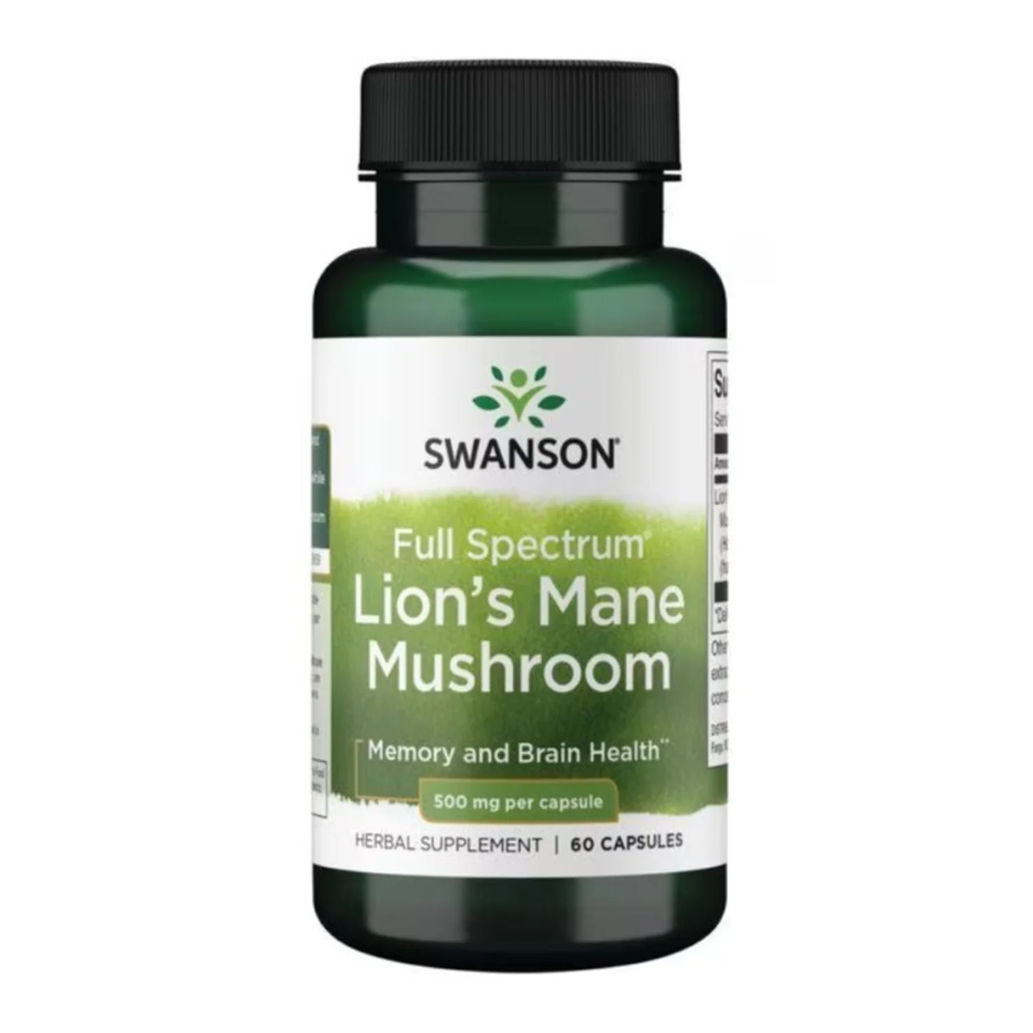Swanson Full Spectrum Lion's Mane Mushroom, 500mg - 60 caps