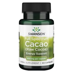Swanson Full Spectrum Cacao (Raw Cocoa), 400mg - 60 caps