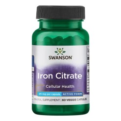 Swanson Iron Citrate, 25mg - 60 vcaps