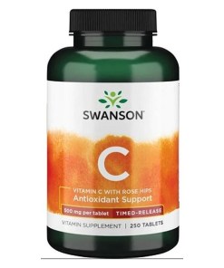 Vitamin C with Rose Hips - Timed-Release, 500mg - 250 tablets