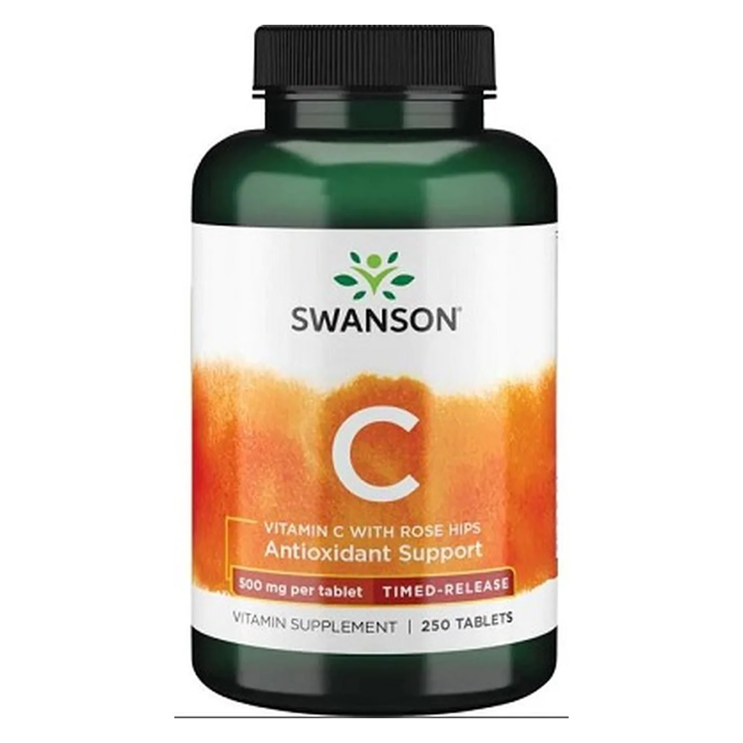 Swanson Vitamin C with Rose Hips - Timed-Release, 500mg - 250 tablets