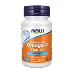 Omega-3 Fish Oil, Molecularly Distilled - 30 softgels