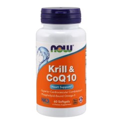NOW Foods Krill & CoQ10 - 60 softgels
