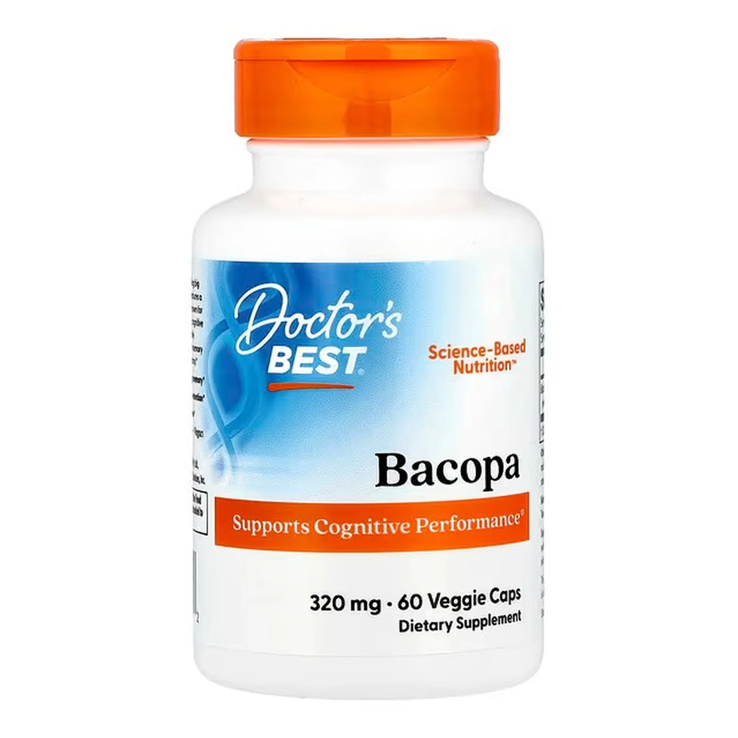 Doctor's Best Bacopa, 320mg - 60 vcaps