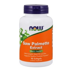 NOW Foods Saw Palmetto Extract with Pumpkin Seed Oil and Zinc, 80mg - 90 softgels