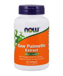 Saw Palmetto Extract with Pumpkin Seed Oil and Zinc, 80mg - 90 softgels