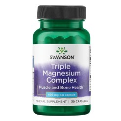Swanson Triple Magnesium Complex, 400mg - 30 caps