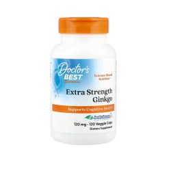 Doctor's Best Extra Strength Ginkgo, 120mg - 120 vcaps