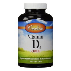 Carlson Labs Vitamin D3, 2000 IU - 360 softgels