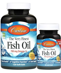 The Very Finest Fish Oil - 700mg Omega-3s, Natural Orange - 120 + 30 softgels