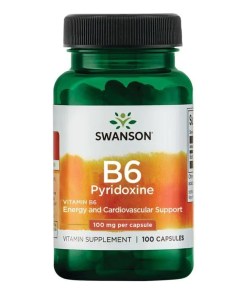 B6 Pyridoxine, 100mg - 100 caps
