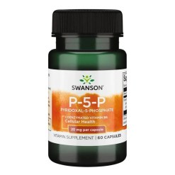 Swanson P-5-P (Pyridoxal-5-Phosphate) Coenzymated Vitamin B6, 20mg - 60 caps