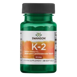 Swanson Vitamin K-2 - Natural, 50mcg - 30 softgels